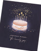 Starry Cake Design Birthday Blank Card