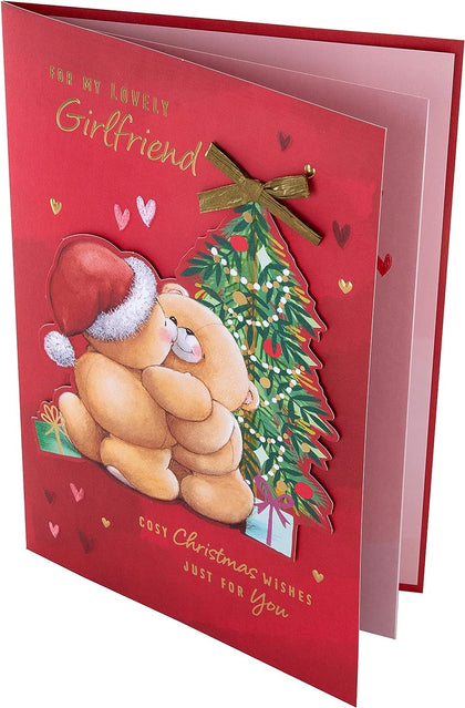 Cute Forever Friends with Hearts Design For Girlfriend Boxed Christmas Card