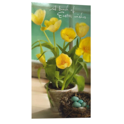 Yellow Flowers Design Easter Money Wallet Card