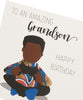 Kindred X Afrotouch Amazing Grandson Blank Birthday Card