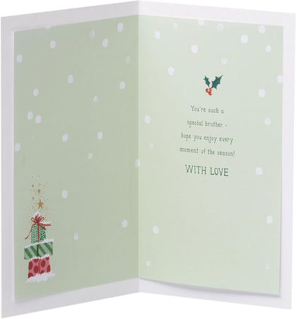 Hanging Ornaments Design Brother Christmas Card