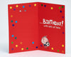 Blue Football Design Birthday Card for Boy with Badge