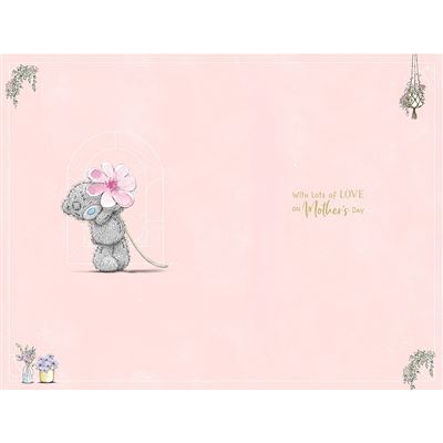 Bear With Vase Of Flowers Mother's Day Card