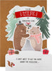 Cute Pop Up Bears and Mistletoe Design Wife Christmas Card