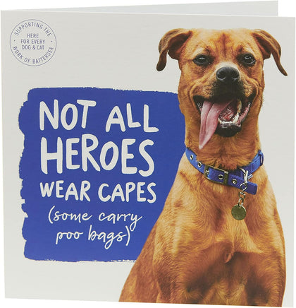 Poo Bags Design Battersea Blank Greetings Card