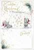 Bears With Bells Hanging From Branch Husband Christmas Card