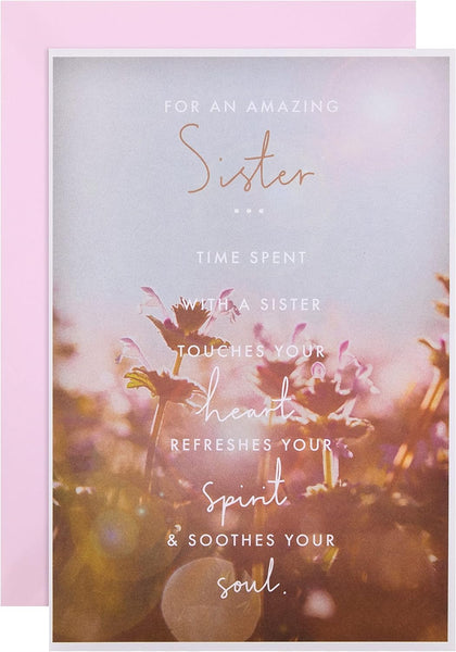 Contemporary Photographic Design Sister Birthday Card