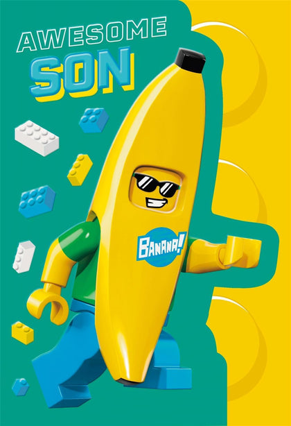 Lego Banana Building Block Son Birthday Card