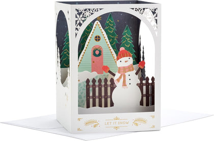 Snowman Design 3D Pop Up Paper Wonder Christmas Card