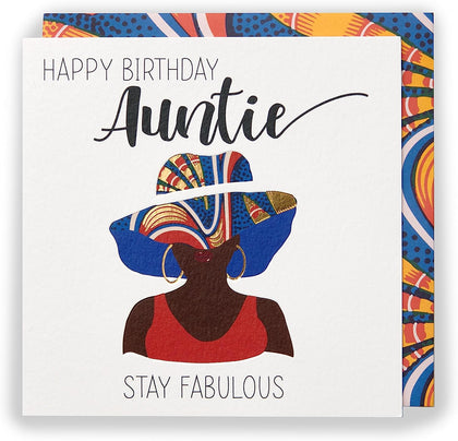 Kindred X Afrotouch Happy Birthday Auntie Blank Card