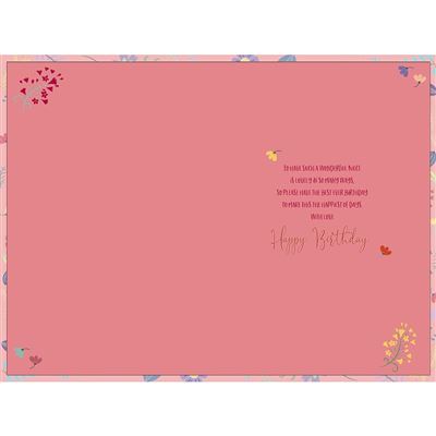 Florals And Leaves Niece Birthday Card