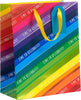 Rainbow Design Of 6 Large Gift Bags With Tags For Any Occasion