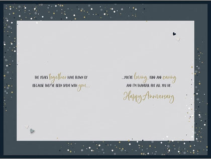 Champagne, Bubbles and Sentiment Verse Husband Anniversary Card