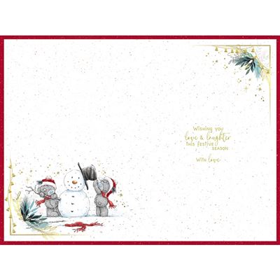 Bears Walking Hand In Hand Son And Partner Christmas Card