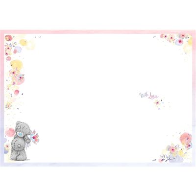 Bear With Flowers Leaving Card