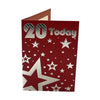 Age 20 Male Traditional Stars Design Birthday Card