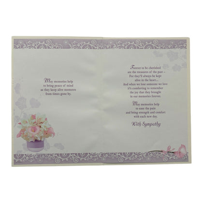 With Sympathy On Loss of Your Sister Flower Pot Design Card