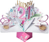 Happy 21st Birthday 3D Pop-Up Greeting Card