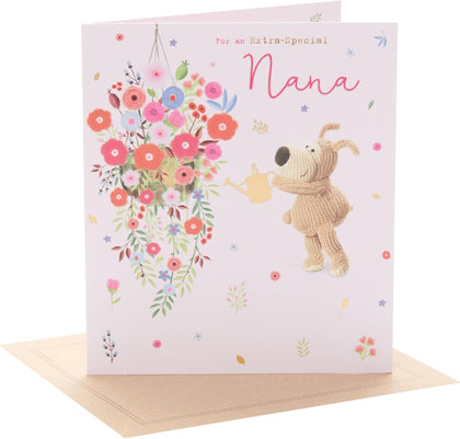 Boofle Watering Plant Nana Birthday Card