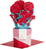 3D Pop Up Bouquet of Roses Design for One I Love Valentine's Day Card