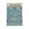 On Birth Of Grandson Blue Pram Design Congratulations Card