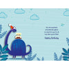 Blue Dino And Cake 4th Birthday Boy Card