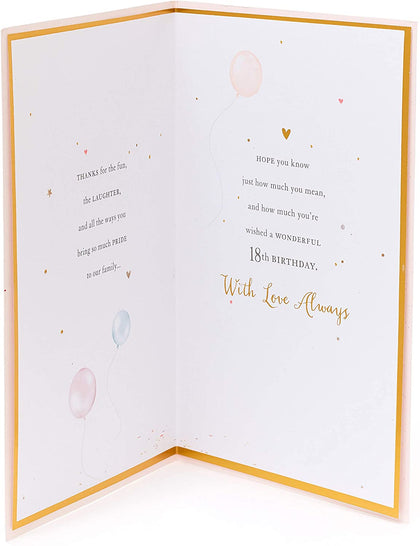 Gibson Happy 18th Birthday Daughter Stunning Birthday Card