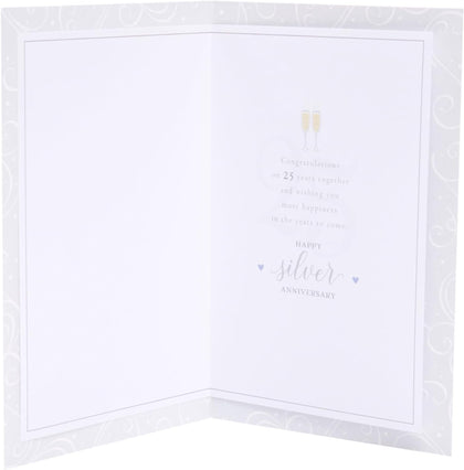 25th Silver Wedding Anniversary Greetings Card