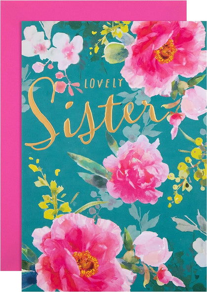 Classic Floral Design Sister Birthday Card