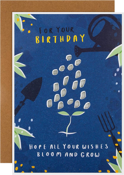 Contemporary Garden Design with Seeded Paper Insert Birthday Card