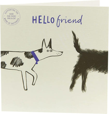 Dog Sketch Design Battersea Greetings Card