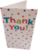 Pack of 8 Glitter Finished Thank You Cards with Spots