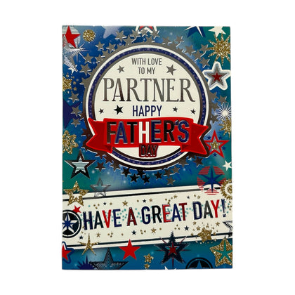 To My Partner Star Burst Design Father's Day Card