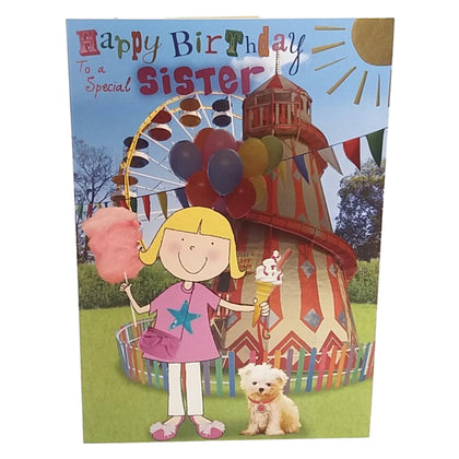 Special Sister Juvenile Birthday Card 