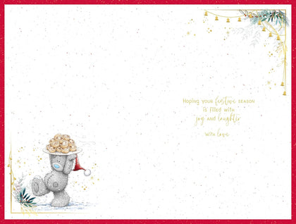 Bear Up to Mince Pies Nan And Grandad Christmas Card