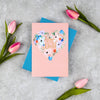 Best Mum In The World Flower Heart Design Mother's Day Card