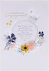 Contemporary Illustrated Embossed Floral Design Engagement Congratulations Card