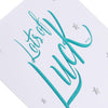 Contemporary Embossed Stars And Hearts Design Good Luck Card