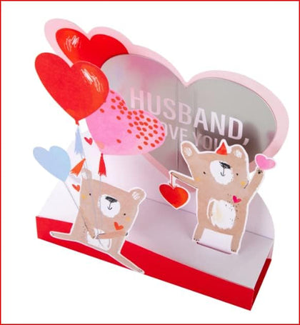 Pop Up 3D Husband Valentine's Day Card