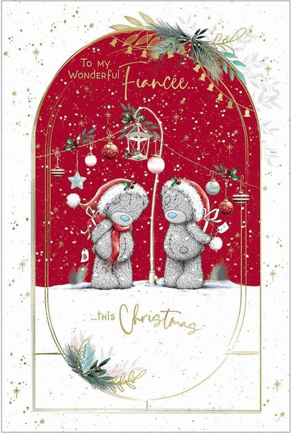 Bears With Gifts Fiancée Christmas Card