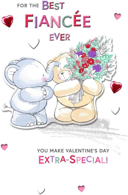 Forever Friends Lovely Fiancé Valentine's Day Card