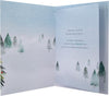 Classic Winter Scene with Tree Design Boxed Christmas Card for Fiancé