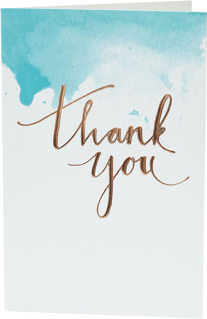 Blue Design Stylish Thank You Card