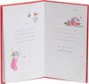 Sweet Sentiments Baby Girls 1st Christmas Card