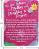 Miniature Easel Print with Magnet The Love Between a Mother and Daughter Is Forever Keepsake