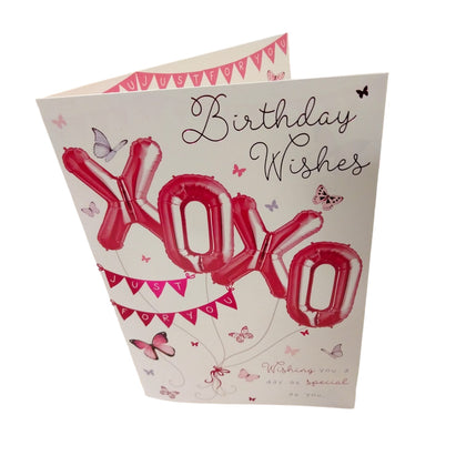 Birthday Wishes Balloon Boutique Greeting Card