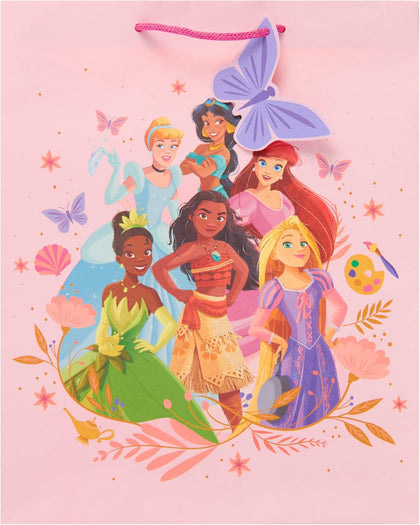 Pink Design Disney Princess Large Gift Bag for Her Birthdays, Celebrations & Other Events