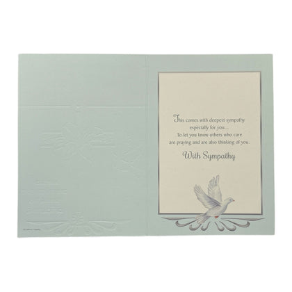 Loss Of Your Mum Dove and Cross Design Sympathy Card