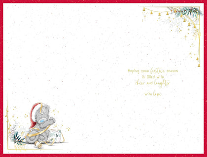 Bear Holding Gift Gran Christmas Card