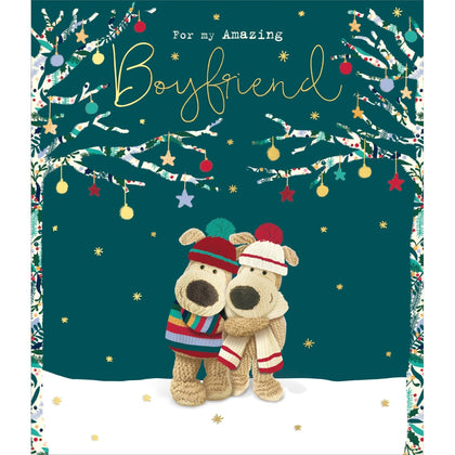 Boofles in Muffler Boyfriend Christmas Card